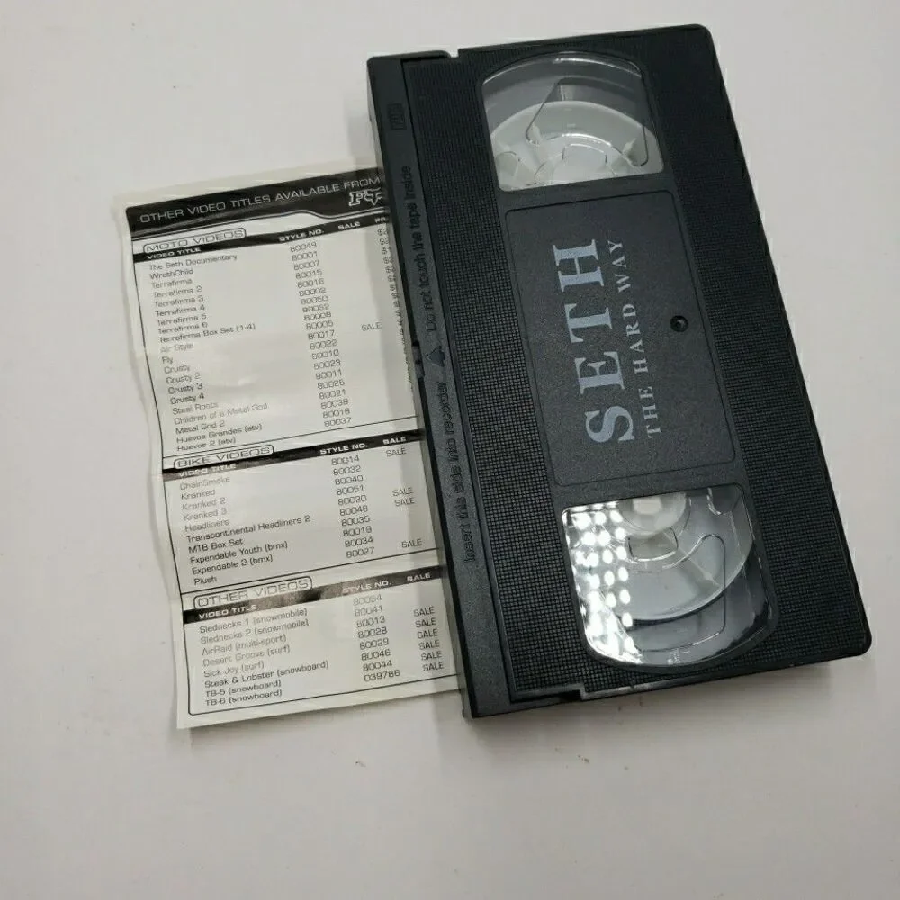 Fox Racing VHS Lot Terrafirma 6 and Seth The Hard Way Motocross Videos